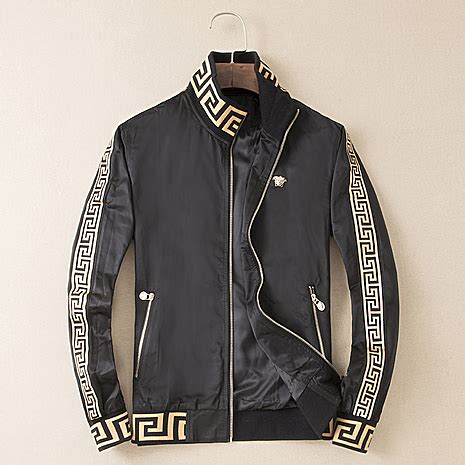 fake versace leather jacket|versace jacket price.